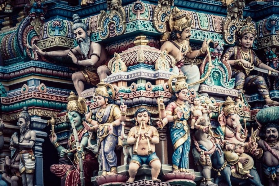 group-of-hindu-deity-statues
